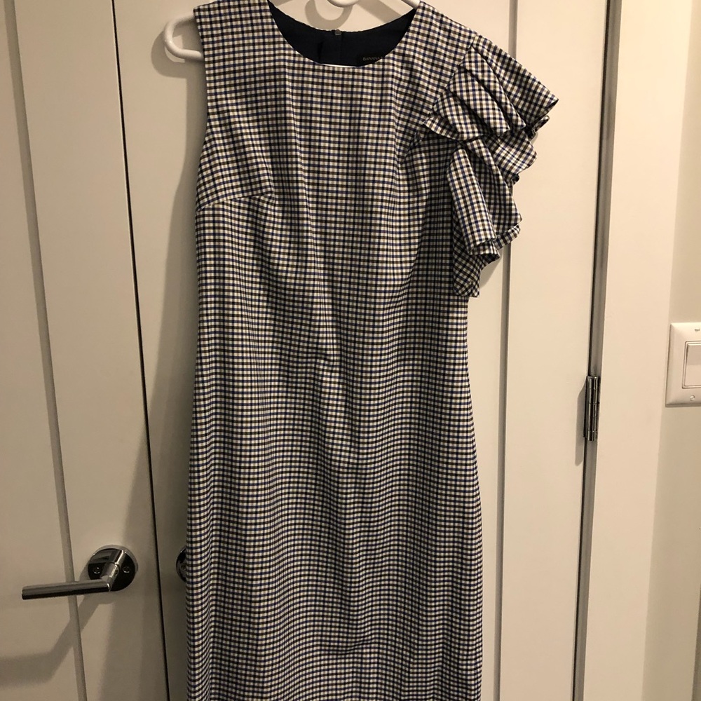 Banana Blue and White Checkered Dress